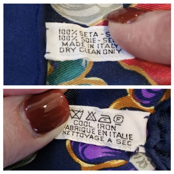 Chanel (Authentic) Multicolor Jewel & Floral Print Large Silk Scarf w/ Tag, EUC - Picture 5 of 8